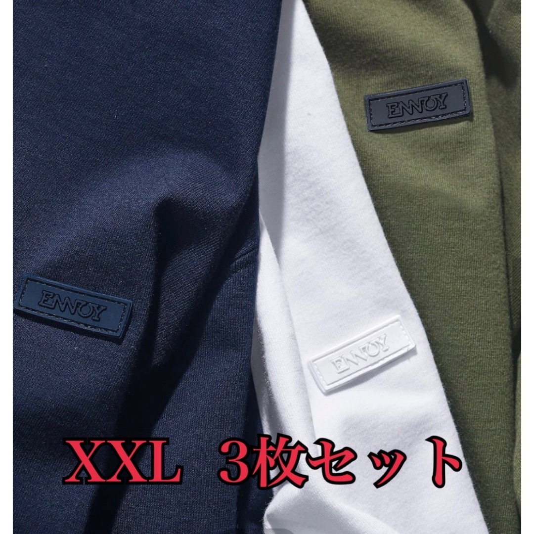 ENNOY 3PACK T-SHIRTS (WHT/NVY/OLV) XXL-