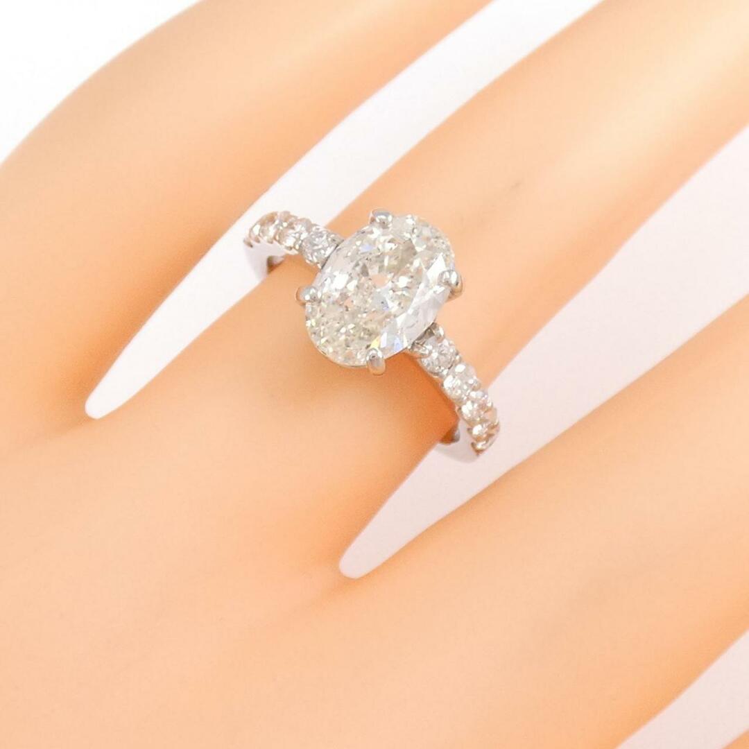 【リメイク】PT ダイヤモンド リング 1.527CT J SI2 オーバルカット レディースのアクセサリー(リング(指輪))の商品写真