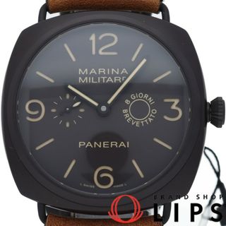 パネライ(PANERAI)のパネライ ラジオミール コンポジット マリーナ ミリターレ 8デイズ  PAM00339 箱 保証書 セラミック/革 メンズ時計 ブラック 美品 【未使用】(その他)