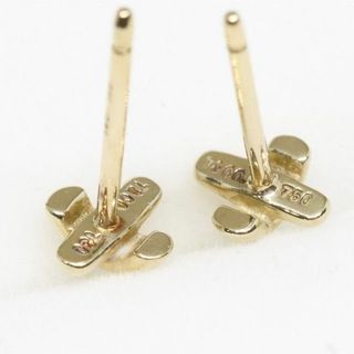 ティファニー クロスステッチ ピアス k18 ゴールド