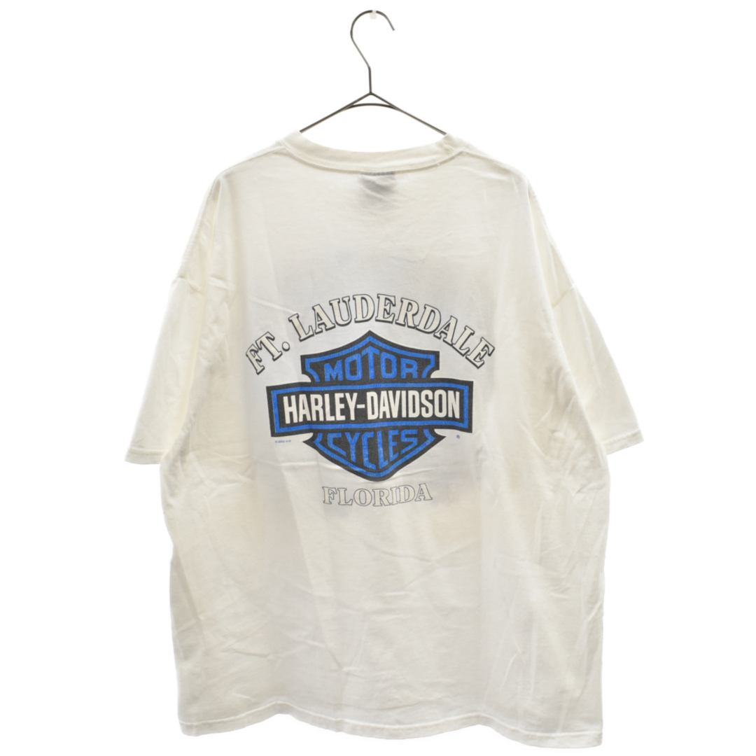 VINTAGE ヴィンテージ 00s Harley-Davidson Bikers Paradise バイクプリント半袖Tシャツ カットソー ホワイト