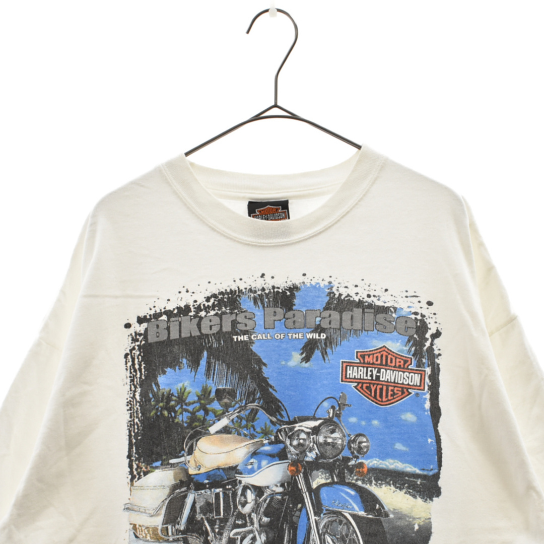 VINTAGE ヴィンテージ 00s Harley-Davidson Bikers Paradise バイクプリント半袖Tシャツ カットソー ホワイト