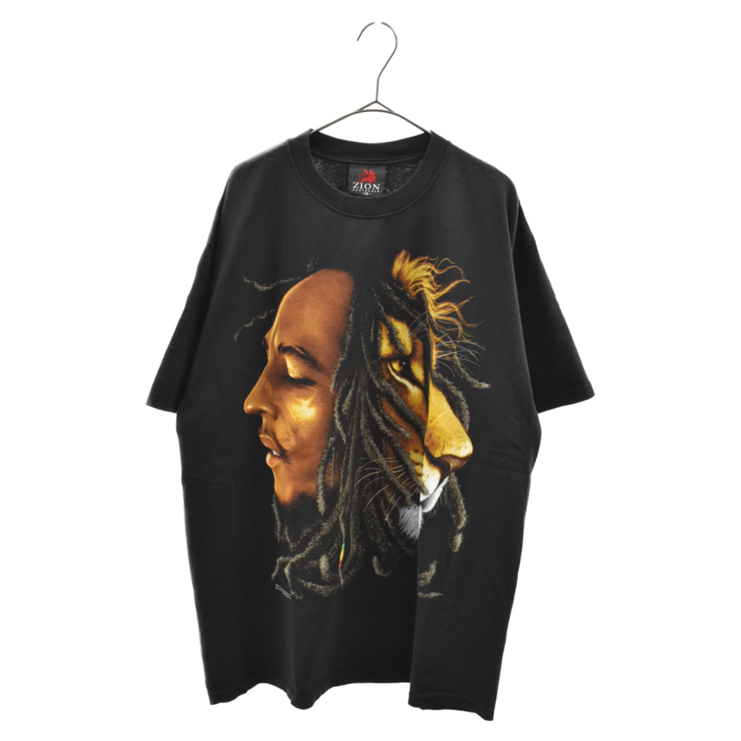 59センチ肩幅VINTAGE ヴィンテージ 00s Bob Marley ボブマーリープリント半袖Tシャツ カットソー ブラック