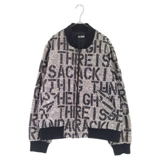 ラフシモンズ(RAF SIMONS)のRAF SIMONS ラフシモンズ 09SS Christopher Wool クリストファーウール タイポグラフィー総柄ボンバージャケット ジップアップブルゾン ブラック/ホワイト(フライトジャケット)