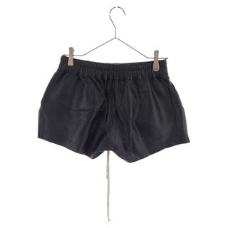 Rick Owens リックオウエンス Peached Lambskin Boxer RP01C5316-LLP ドローストリング ショートパンツ ブラック レディース