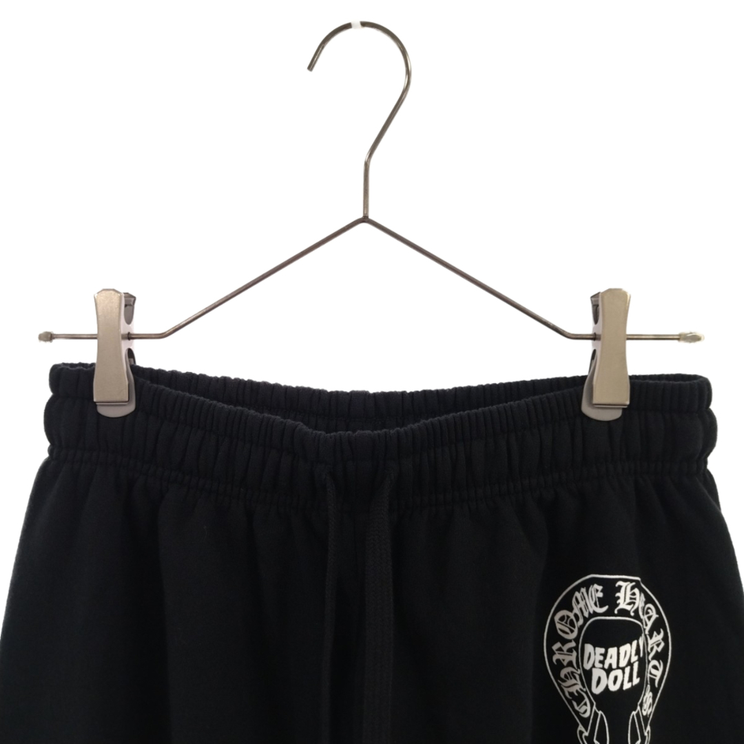 CHROME HEARTS クロムハーツ ×Deadly Doll Miami Limited Sweat Pants デッドリードール マイアミリミテッドスウェットパンツ ロゴプリント 裏起毛 マイアミ限定 ブラック345センチ股上