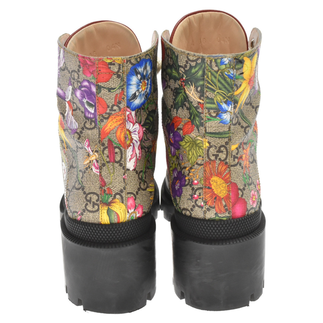 Gucci - GUCCI グッチ HEELED ANKLE BOOTS WITH FLORA PRINT GG柄 