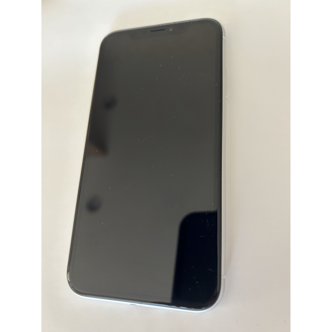 iPhoneXRホワイト　強化ガラスコーティング済み 7