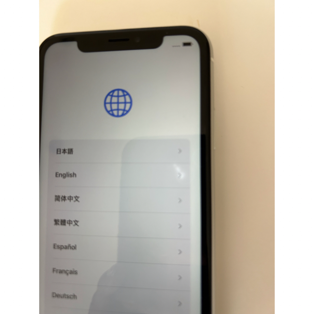 iPhone - 中古 iPhoneXRホワイト 強化ガラスコーティング済みの通販 by