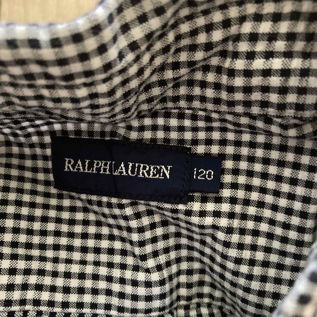 Ralph Lauren(ラルフローレン)のラルフローレン  黒ギンガムチェック　シャツ キッズ/ベビー/マタニティのキッズ服男の子用(90cm~)(ドレス/フォーマル)の商品写真