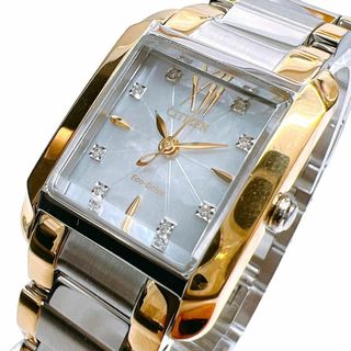 ビンテージ時計shop美品！CITIZEN XC デイト ラウンド シルバー×ゴールド 腕時計 603