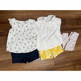 プチバトー(PETIT BATEAU)の5点セット1枚目のみ女の子95-104cm 3-4ans(パンツ/スパッツ)