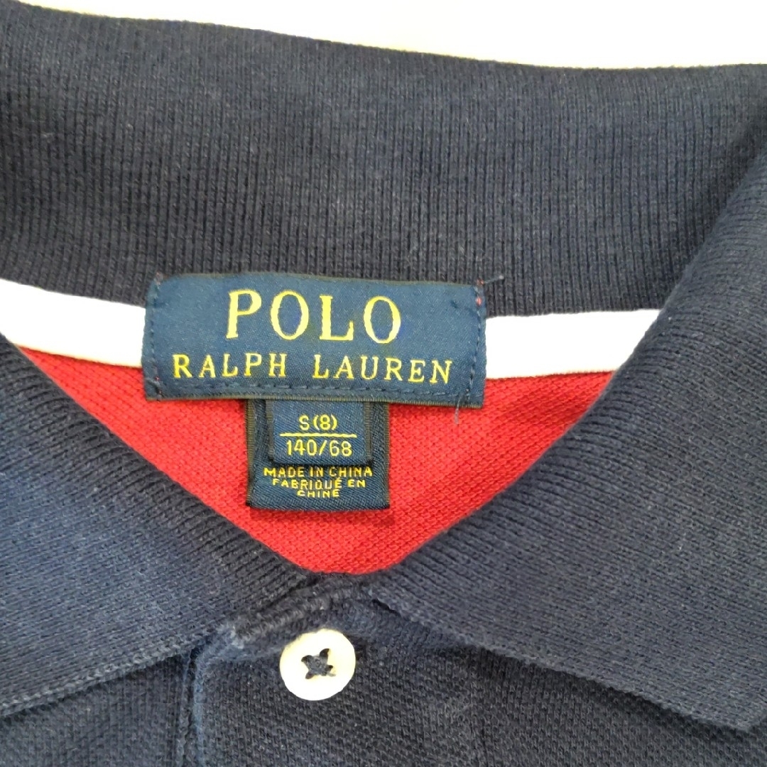 Ralph Lauren(ラルフローレン)のラルフローレン　半袖ポロシャツ　140　ネイビーレッド キッズ/ベビー/マタニティのキッズ服男の子用(90cm~)(Tシャツ/カットソー)の商品写真