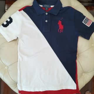 ラルフローレン(Ralph Lauren)のラルフローレン　半袖ポロシャツ　140　ネイビーレッド(Tシャツ/カットソー)