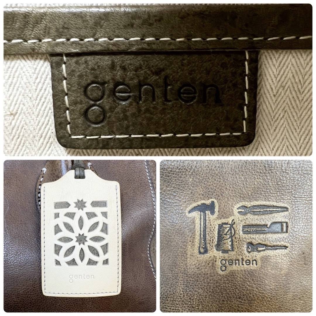 genten(ゲンテン)の23F21 genten ゲンテン トートバッグ 本革 A4収納 レディースのバッグ(トートバッグ)の商品写真