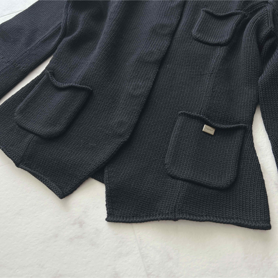 FOXEY BOUTIQUE ニットジャケットカーディガン プレート 大人綺麗め