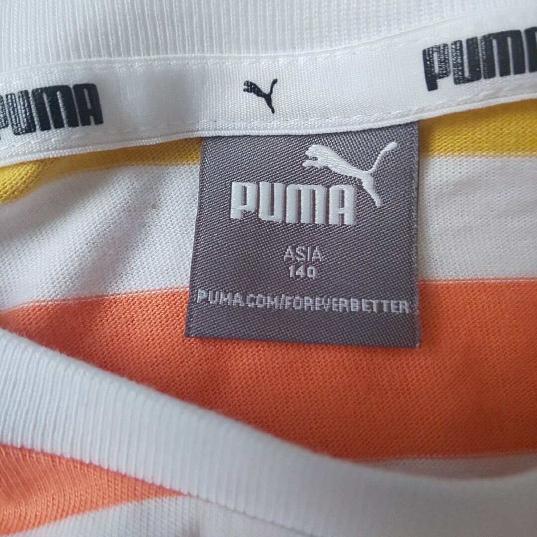 PUMA(プーマ)のPUMA ﾎﾞｰﾀﾞｰ 半袖Tシャツ 140㎝ ﾌﾟｰﾏ キッズ/ベビー/マタニティのキッズ服男の子用(90cm~)(Tシャツ/カットソー)の商品写真