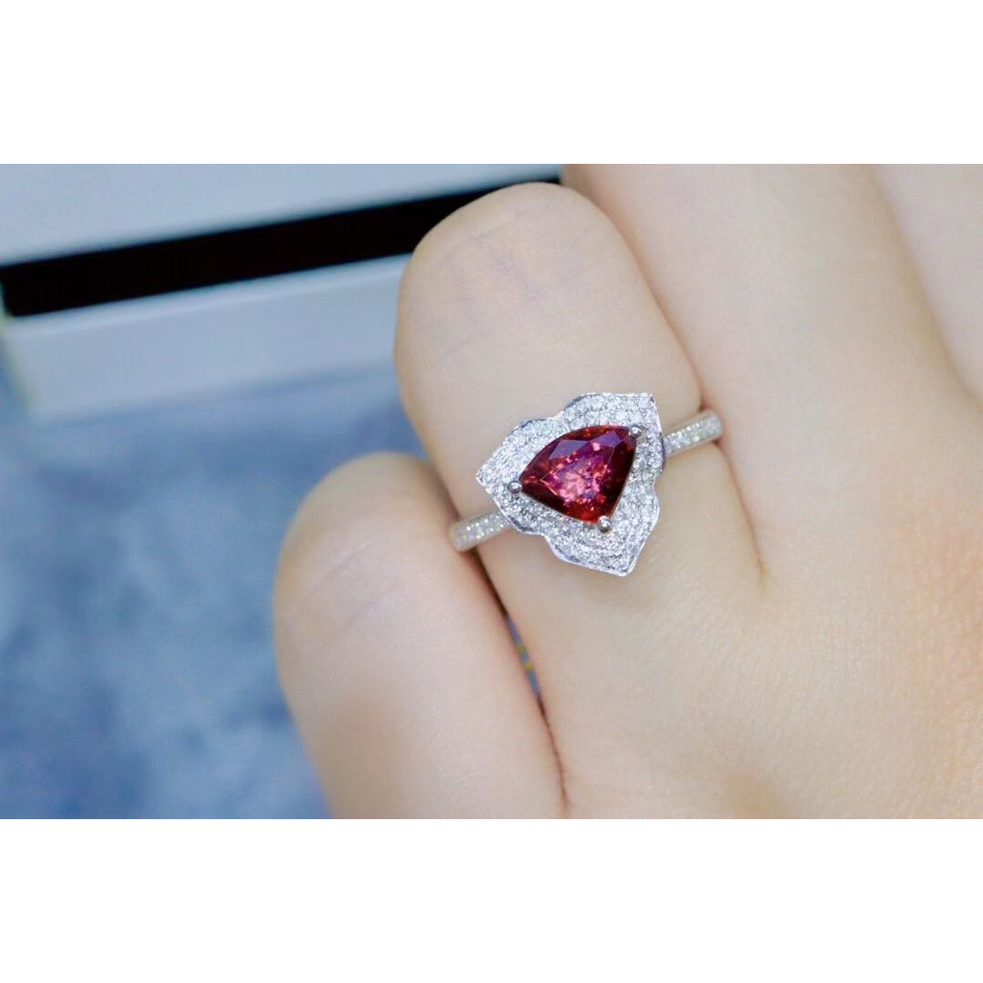 天然 ルビー ダイヤモンド リング 1.05ct k18 f - リング(指輪) 天然 ルビー ダイヤモンド リング 1.03ct k18 f