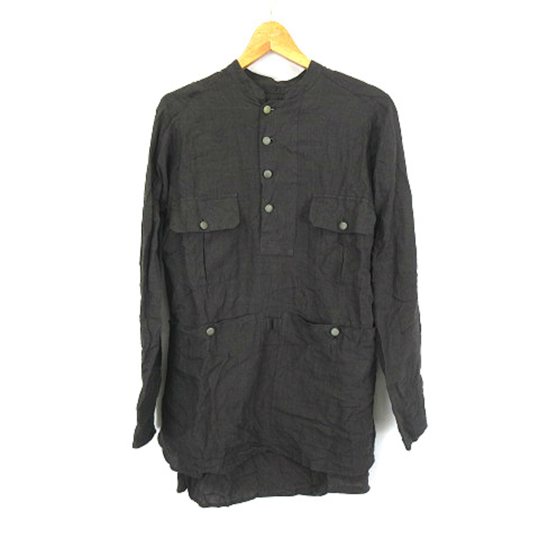 80cm袖丈ダスカ daska Smock Shirt  リネン スモック シャツ  F