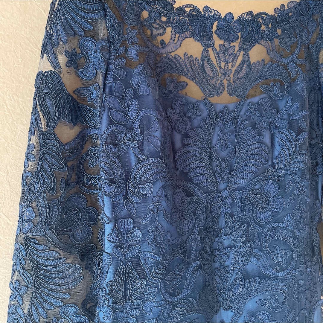 TADASHI SHOJI コードレース 七分袖 ワンピース US2