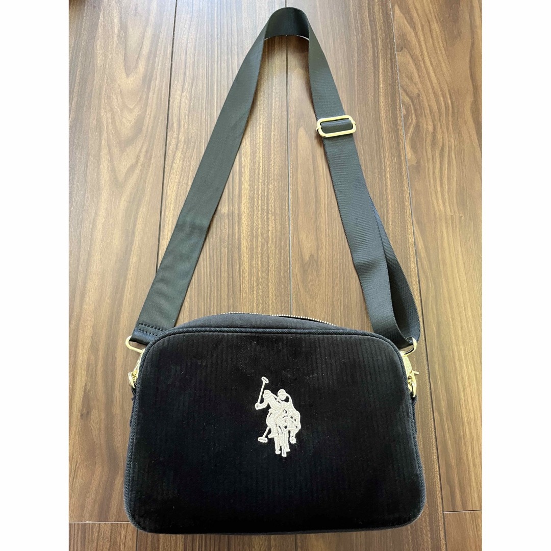 未使用美品⭐︎US POLO ASSN コーデュロイショルダーバッグ黒