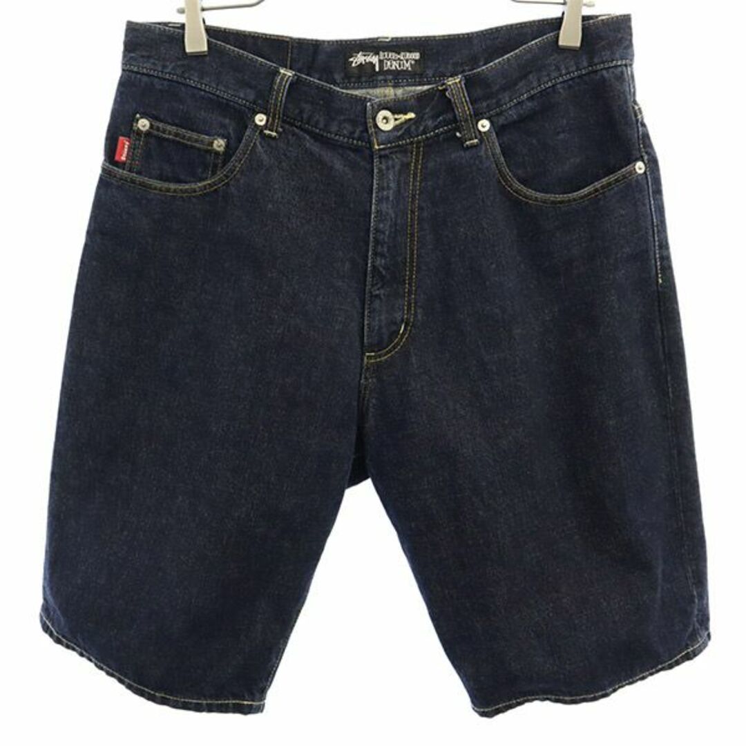 STUSSY - ステューシー 90s デニムショートパンツ W32 ネイビー STUSSY