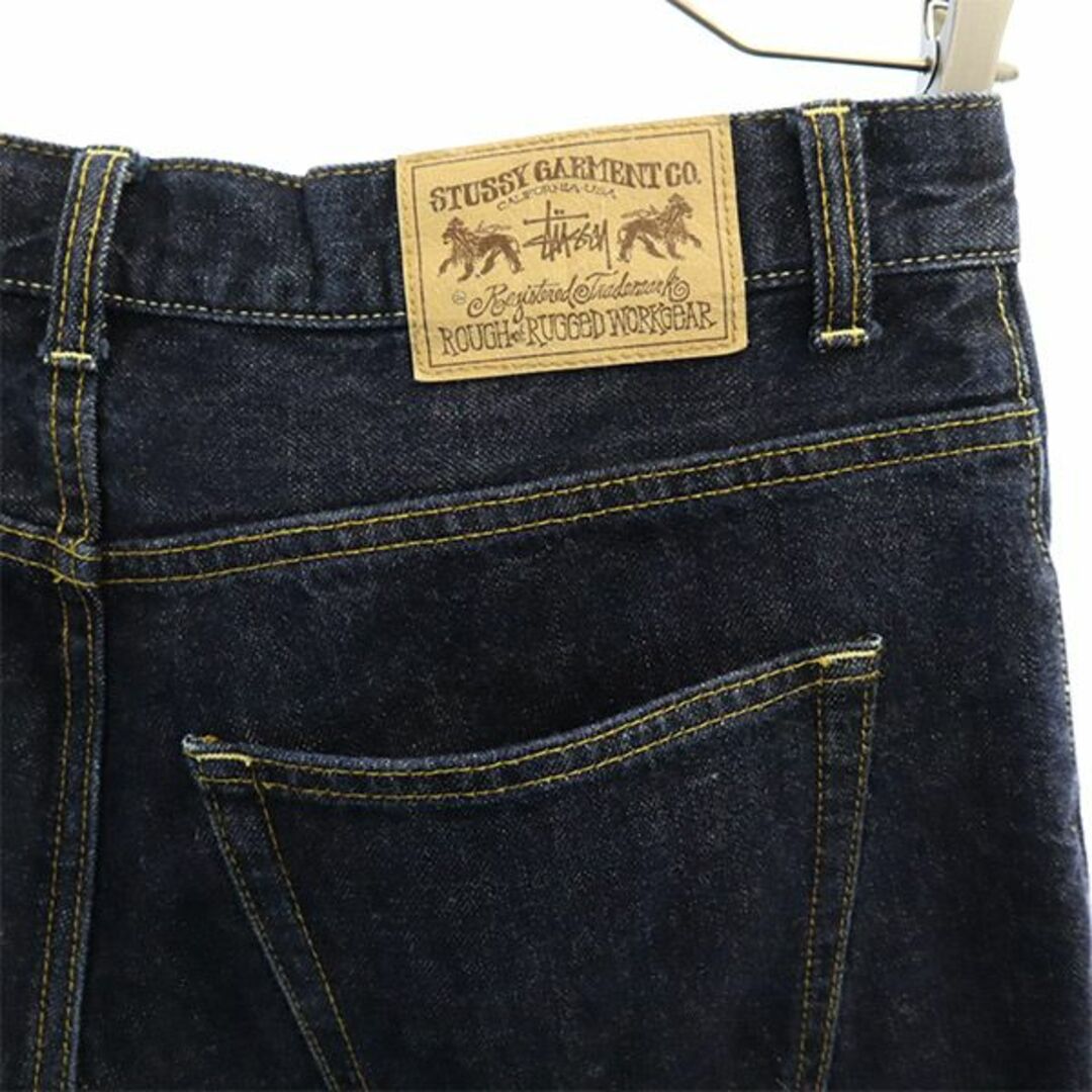 STUSSY - ステューシー 90s デニムショートパンツ W32 ネイビー STUSSY