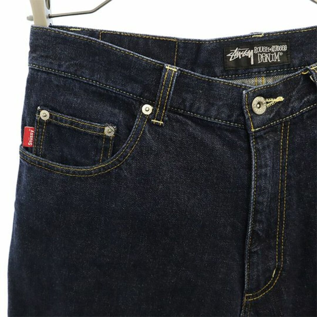 STUSSY - ステューシー 90s デニムショートパンツ W32 ネイビー STUSSY