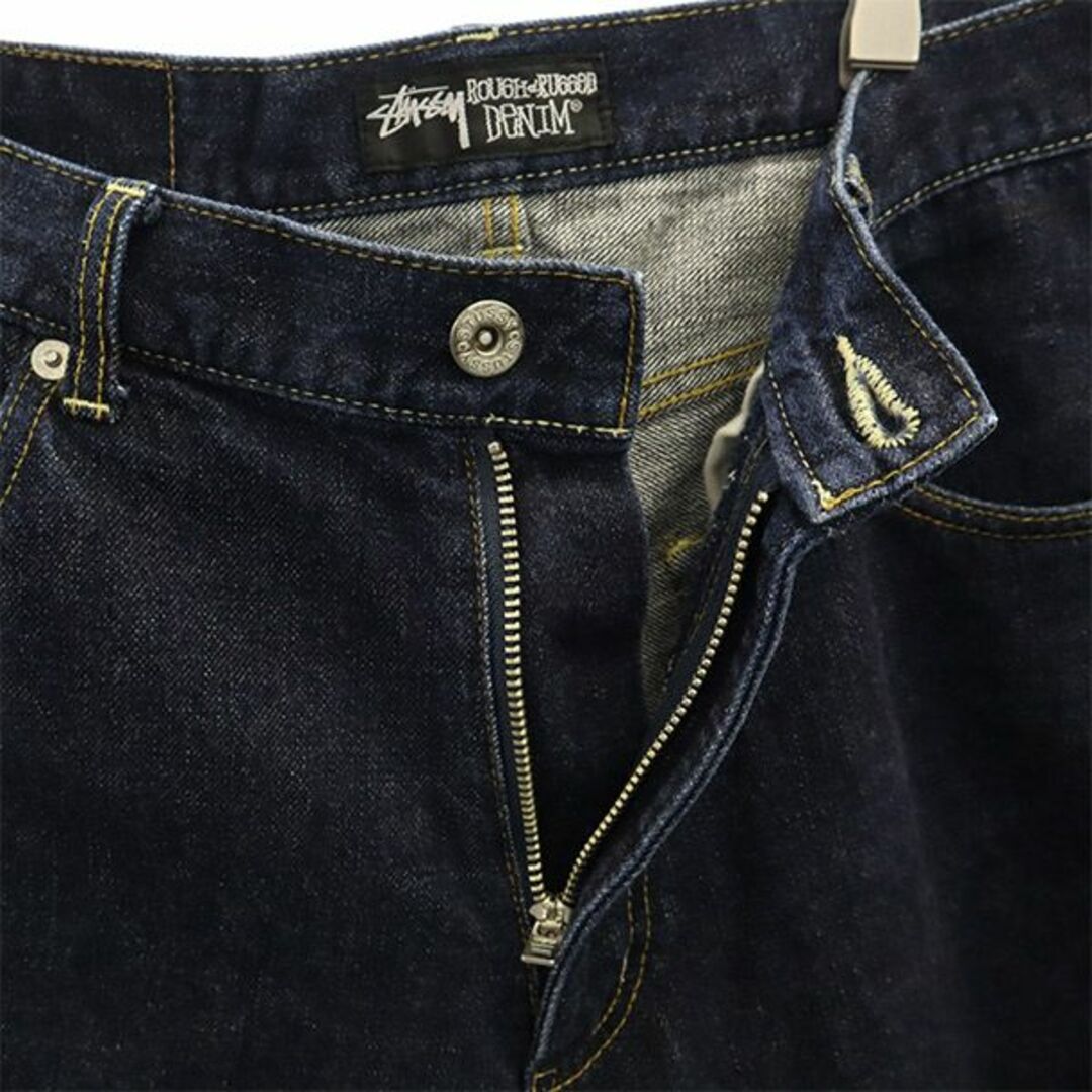 STUSSY - ステューシー 90s デニムショートパンツ W32 ネイビー STUSSY