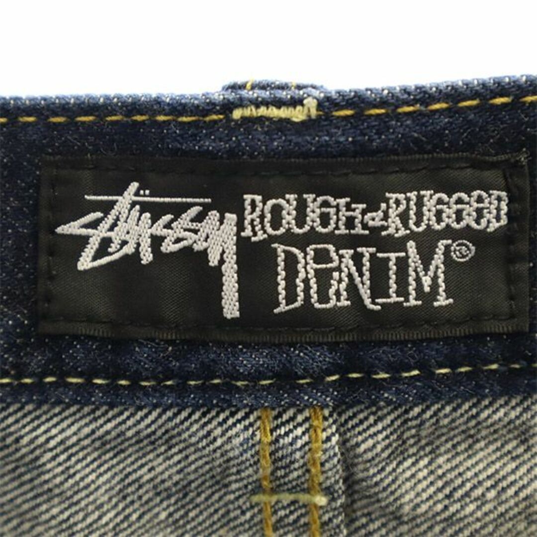 STUSSY - ステューシー 90s デニムショートパンツ W32 ネイビー STUSSY