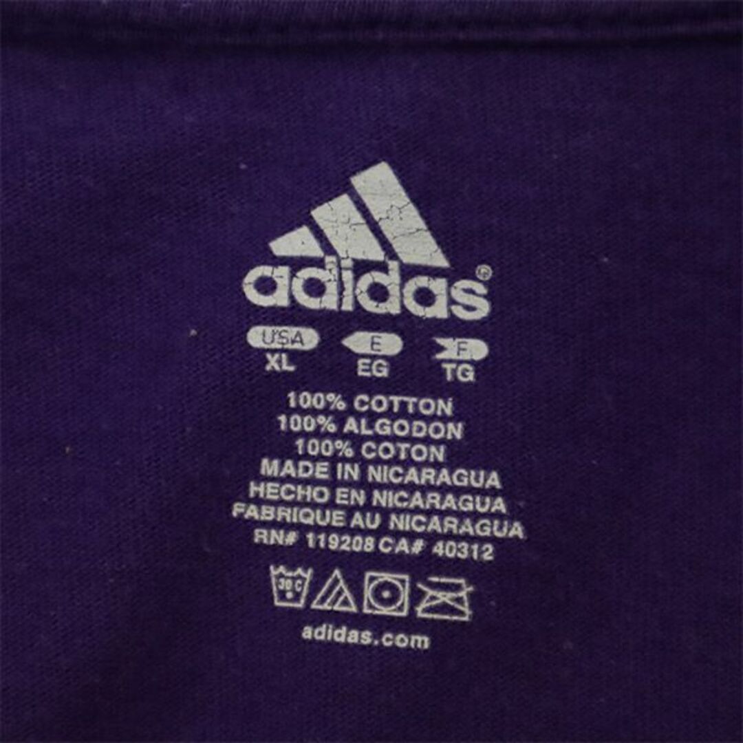 adidas(アディダス)のアディダス NBA ロサンゼルスレイカーズ プリント 半袖 Tシャツ XL パープル adidas バスケットボール メンズ 【中古】  【230629】 メンズのトップス(Tシャツ/カットソー(半袖/袖なし))の商品写真