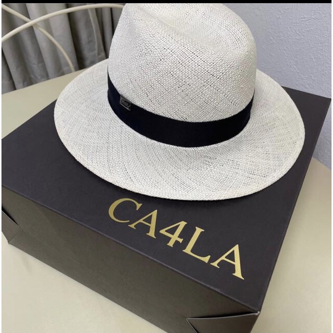 CA4LA(カシラ)の【美品】CA4LA 白麦わら帽子 レディースの帽子(麦わら帽子/ストローハット)の商品写真