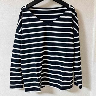 アダムエロぺ(Adam et Rope')のアダムエロペ adam et rope 2wayボーダートップス(Tシャツ(長袖/七分))