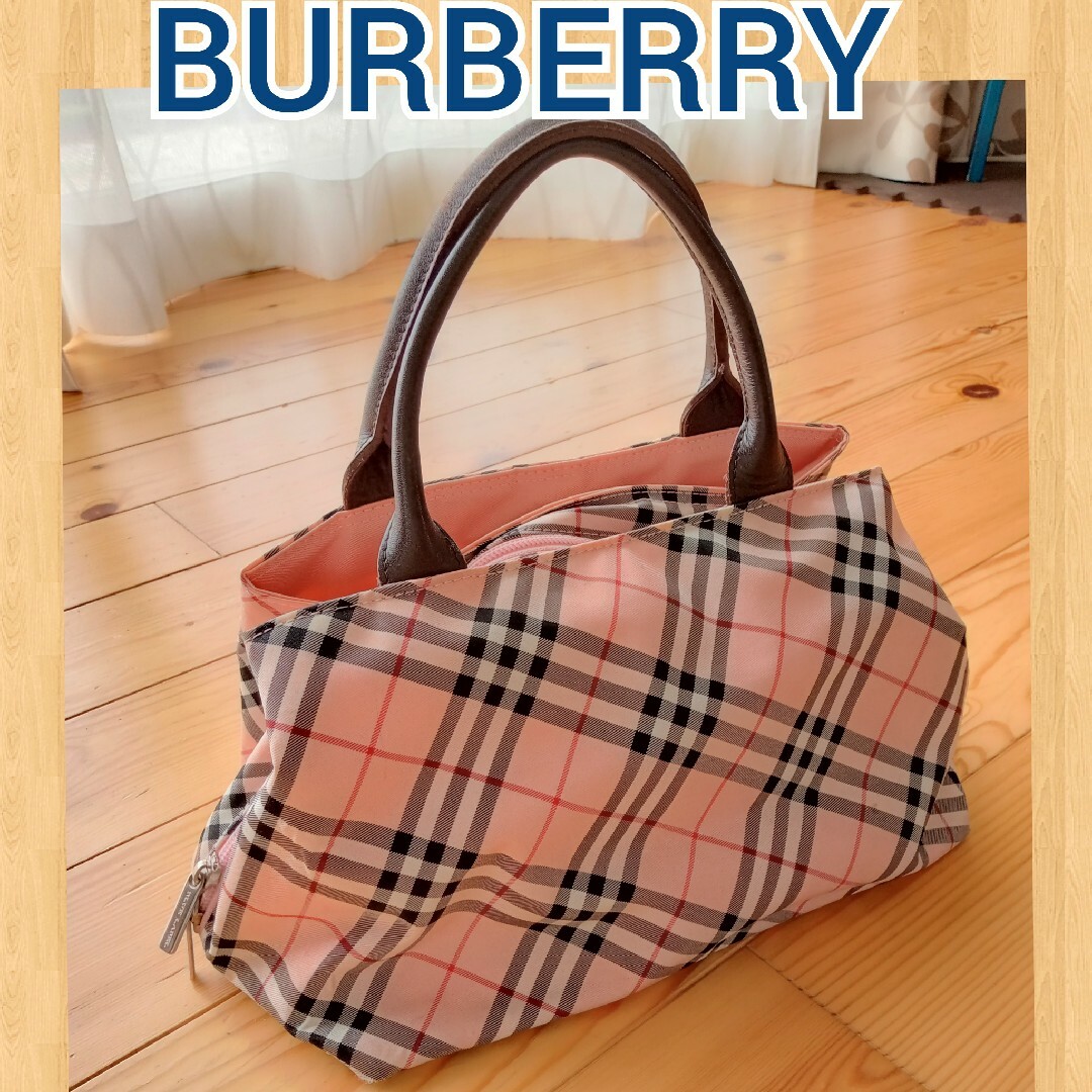 Burberry Bluelabel ノバチェック トートバッグ ハンドバッグ-