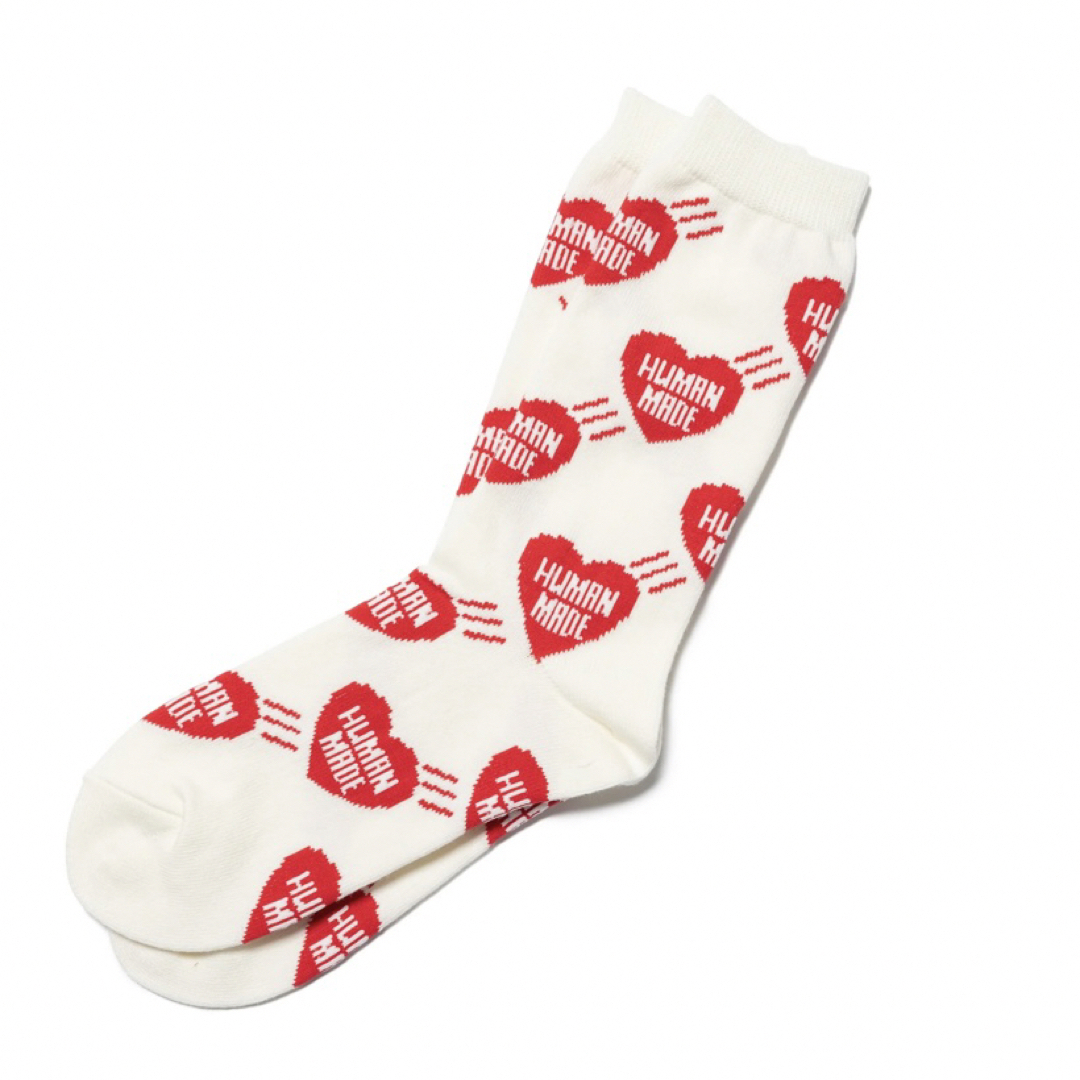 HUMAN MADE(ヒューマンメイド)のHUMAN MADE HEART PATTERN SOCKS 靴下　nigo メンズのレッグウェア(ソックス)の商品写真