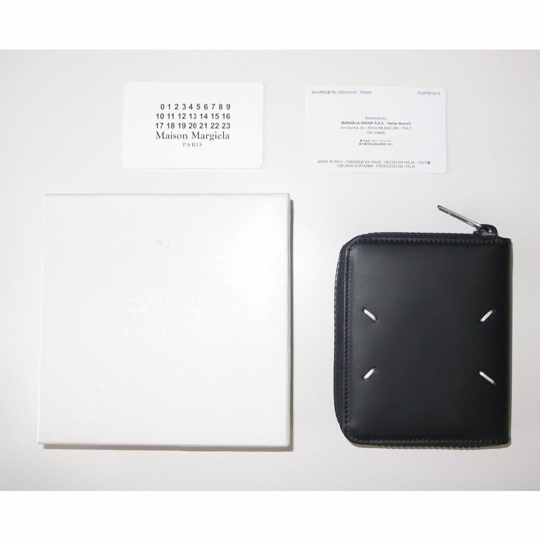 マルジェラ 財布 round zip wallet black 21AW