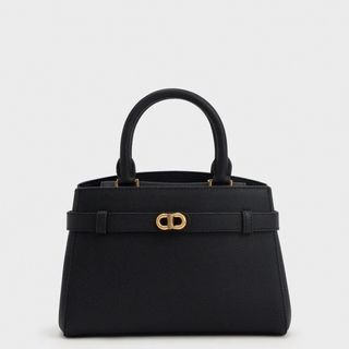 チャールズアンドキース(Charles and Keith)のオブリエル　メタリックアクセントベルトバッグ(ハンドバッグ)