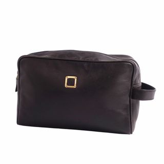 ロエベ(LOEWE)のVintage ロエベ LOEWE バッグ セカンドバッグ ポーチ アナグラム カーフレザー カバン レディース ブラック(その他)