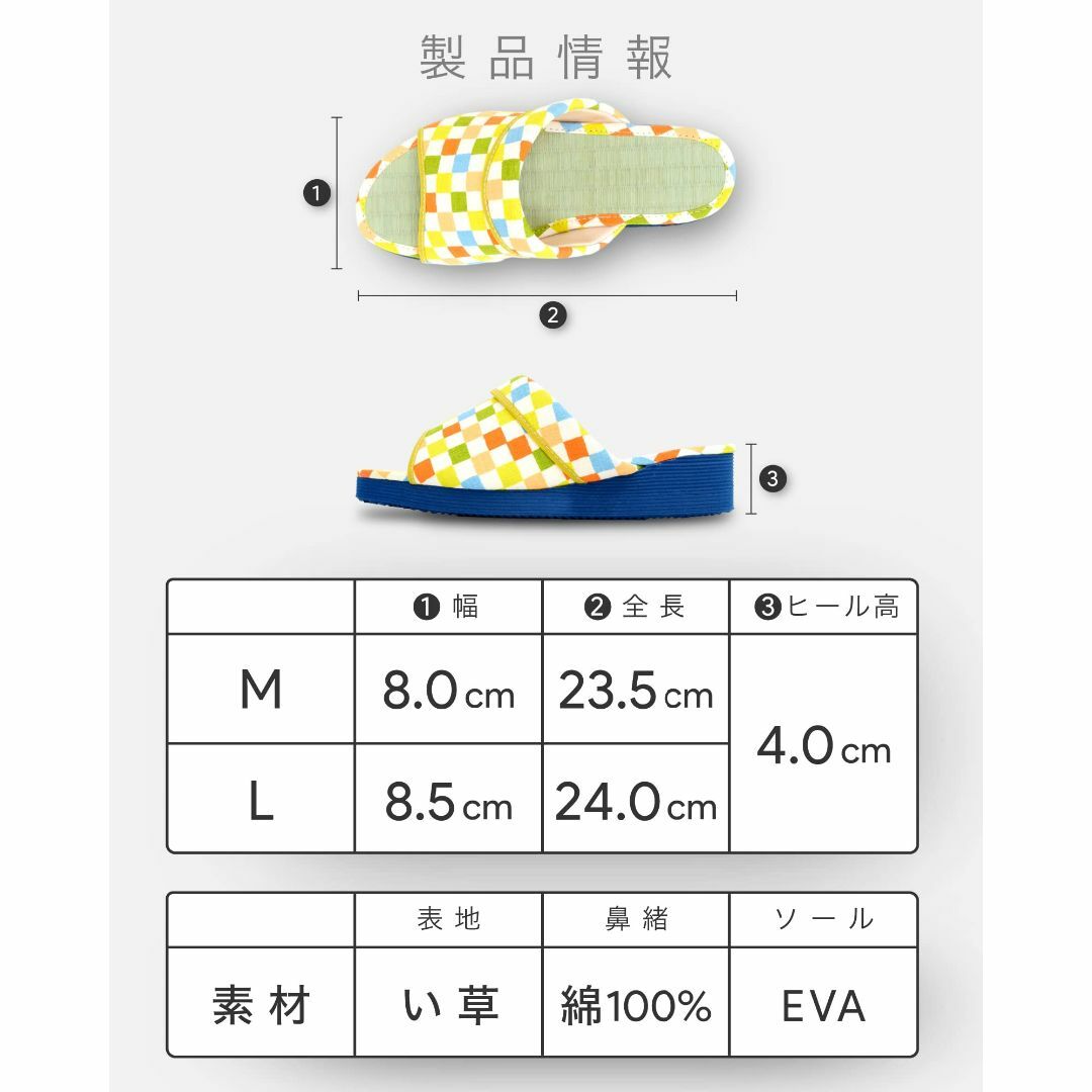 あい藍 レディース 井草サンダル 畳 草履 日本製 レディースの靴/シューズ(その他)の商品写真