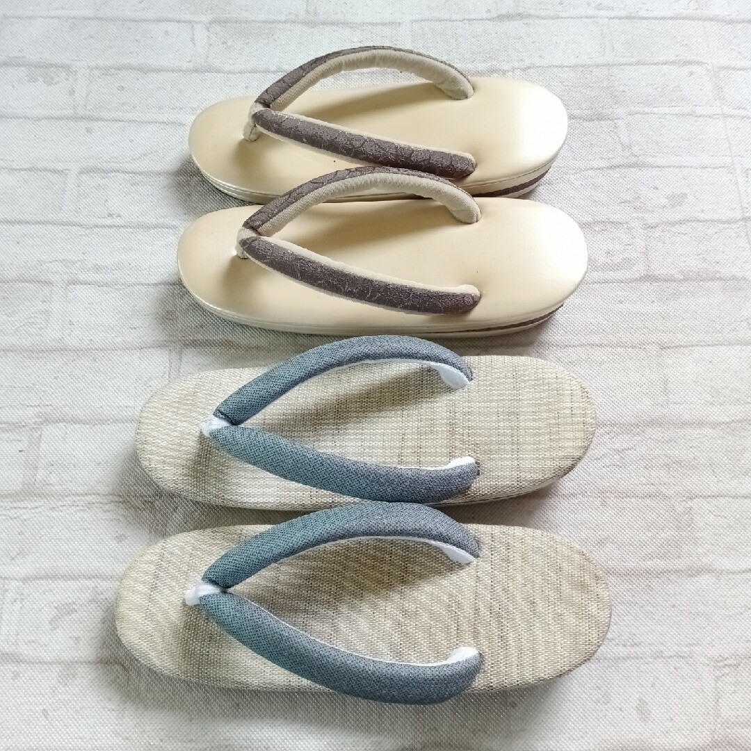 夏草履　エナメル草履 ２点セット レディースの靴/シューズ(下駄/草履)の商品写真