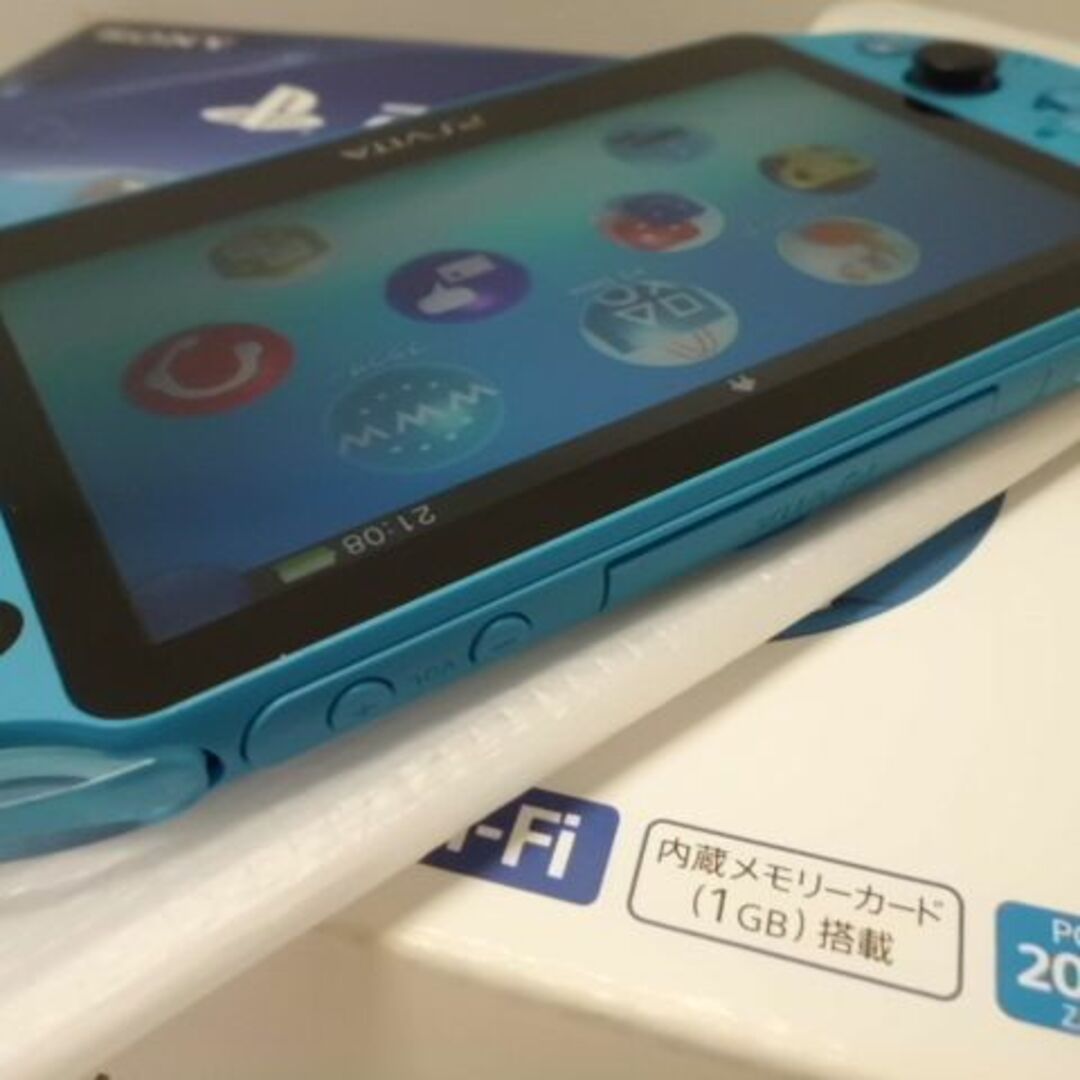 PlayStation Vita(プレイステーションヴィータ)のPSVITA PCH-2000 Aqua Blue エンタメ/ホビーのゲームソフト/ゲーム機本体(携帯用ゲーム機本体)の商品写真