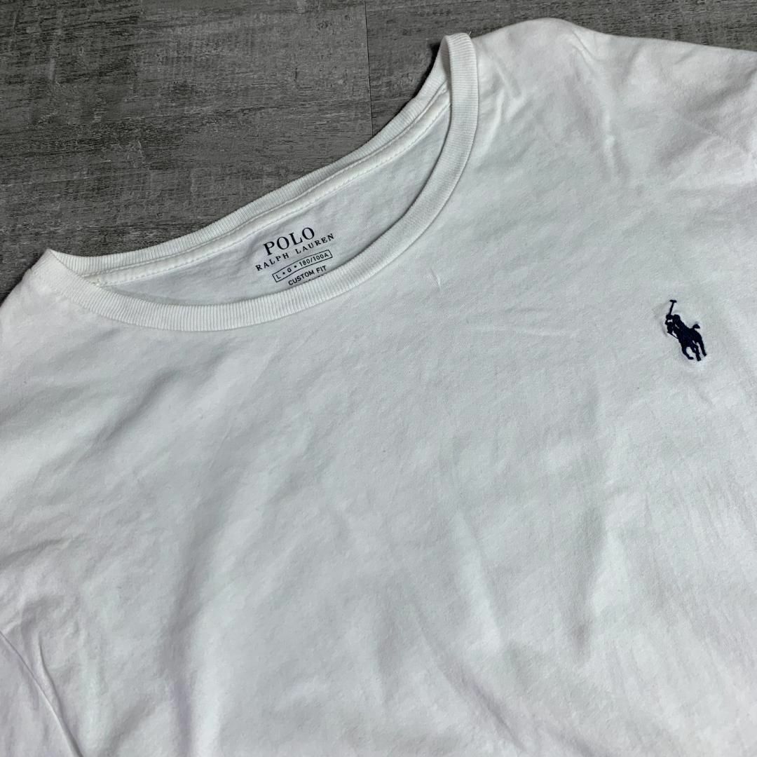 ポロラルフローレン ワンポイントロゴ 長袖Tシャツ ロンT 刺繍ロゴ ポニー L