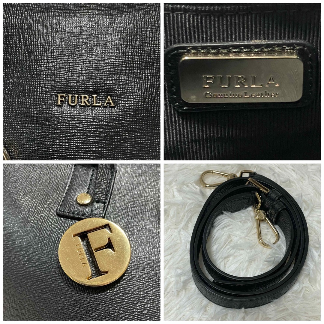 Furla(フルラ)の✨美品✨人気✨フルラ リンダ 2way ショルダーバッグ オールレザー 黒 レディースのバッグ(ショルダーバッグ)の商品写真