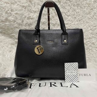 フルラ(Furla)の✨美品✨人気✨フルラ リンダ 2way ショルダーバッグ オールレザー 黒(ショルダーバッグ)