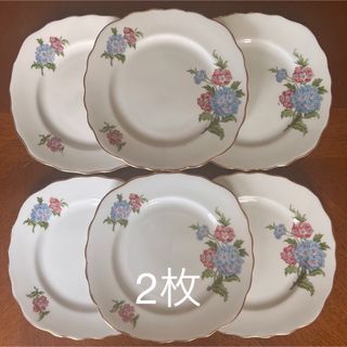 ロイヤルアルバート(ROYAL ALBERT)の【レア美品】クラウンリージェント★ハイドランジア★ケーキ皿　6枚(食器)