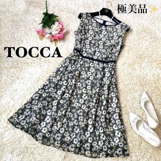 TOCCA トッカ ワンピース S 花柄 シフォン シアー感 チュニック