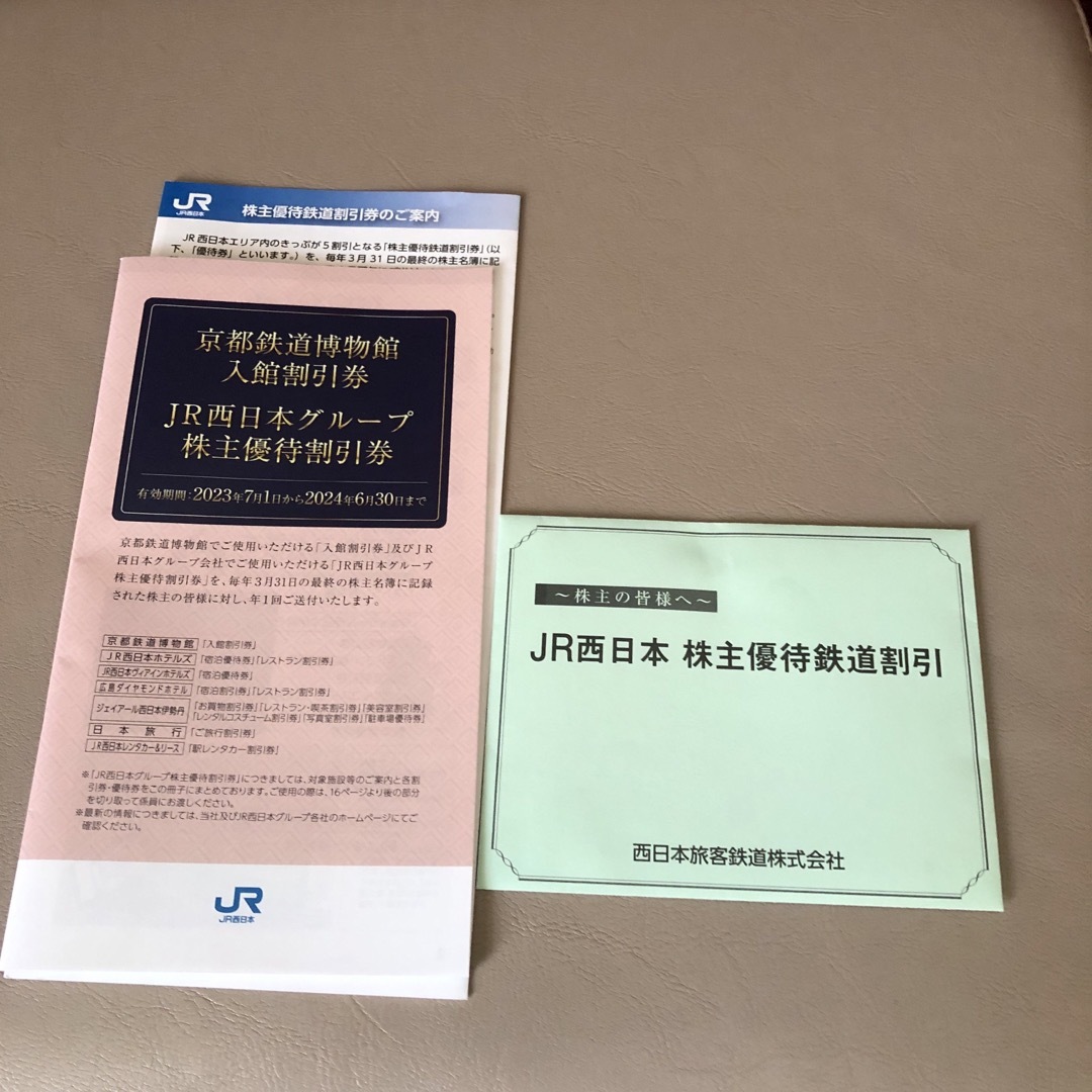 JR西日本株主優待鉄道割引券