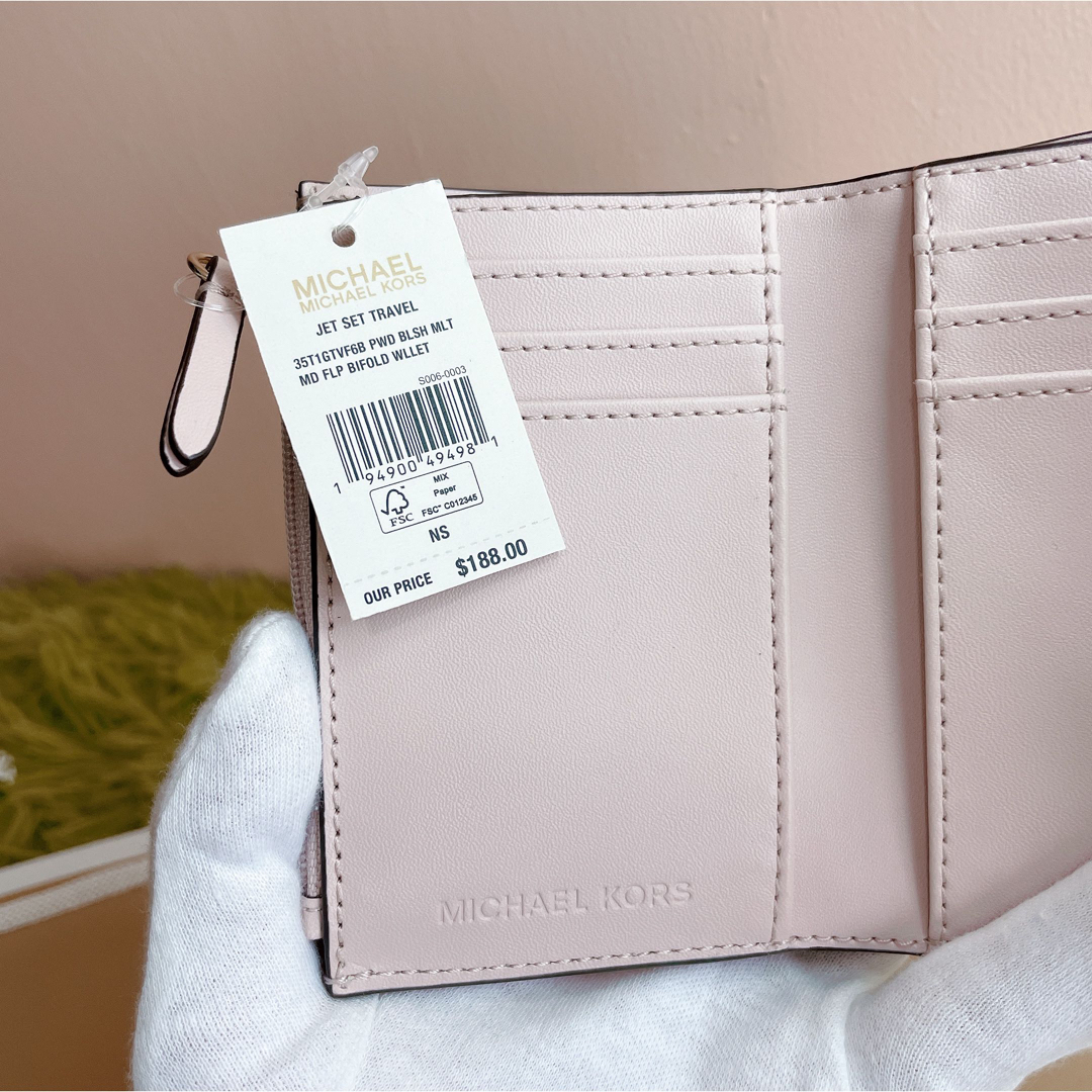 MICHAEL KORS マイケルコース 折り財布    バニラ　ピンク　新品