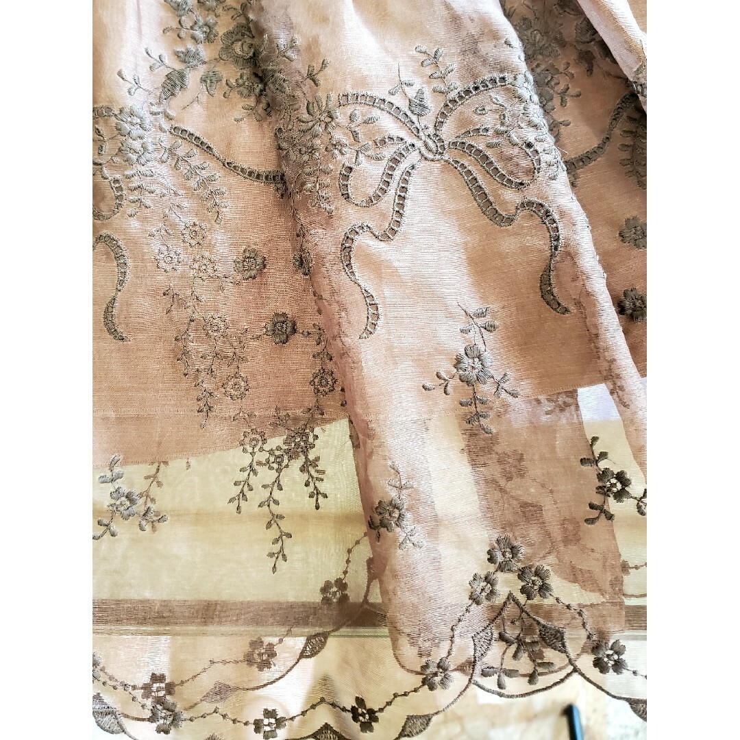 Daisy linフォクシーシルクワンピース刺繍入りサイズ38 3