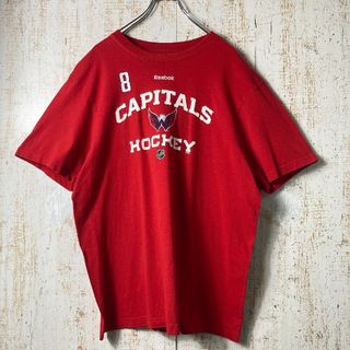 リーボック(Reebok)のNHL アイスホッケー Tシャツ キャピタルズ  レッド アメリカ古着US古着(Tシャツ/カットソー(半袖/袖なし))